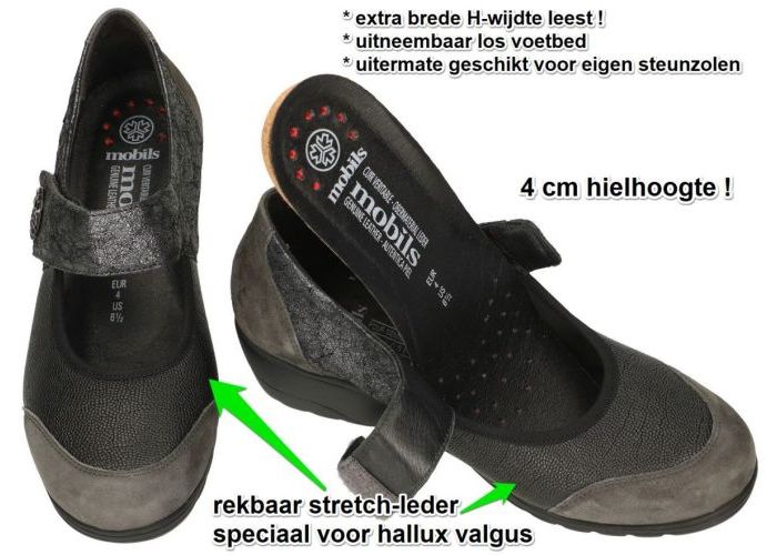 Mobils Ergonomic BATHILDA ballerina's & mocassins zwart