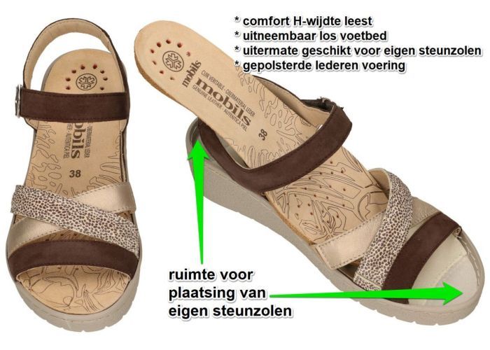 Mobils Ergonomic PIETRA sandalen bruin donker