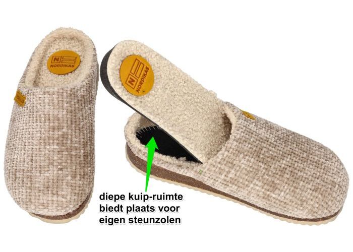 Nordikas 2243 pantoffels off-white-crÈme-ivoorkleur