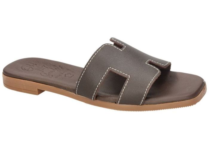 Damesschoenen Oh! My Sandals SLIPPERS & MUILTJES 5810 Bruin Donker
