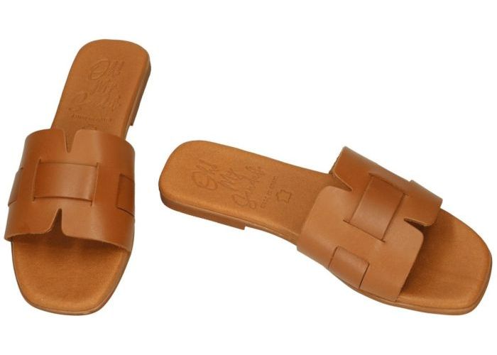 Oh! My Sandals 5315 slippers & muiltjes cognac/caramel