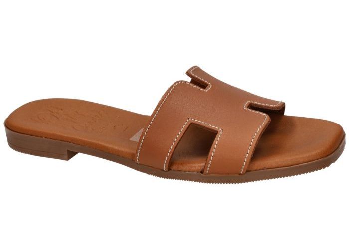 Oh! My Sandals 5566 slippers & muiltjes cognac/caramel