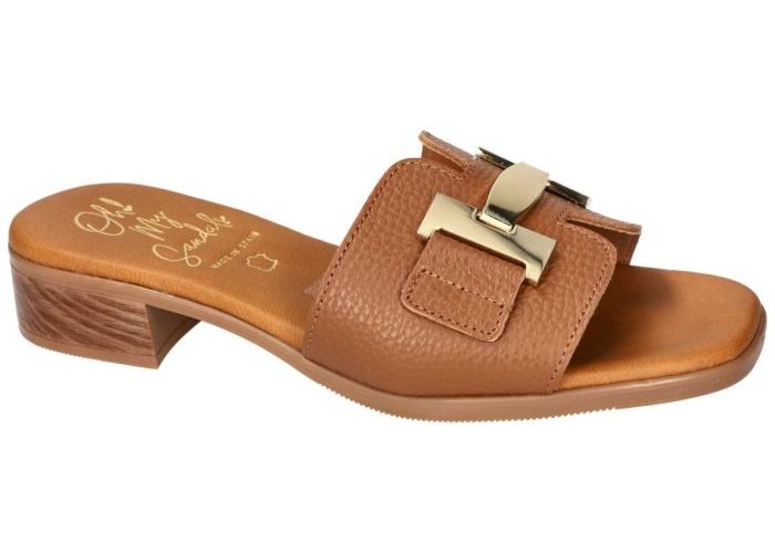 Damesschoenen Oh! My Sandals SLIPPERS & MUILTJES 5890 Cognac/caramel
