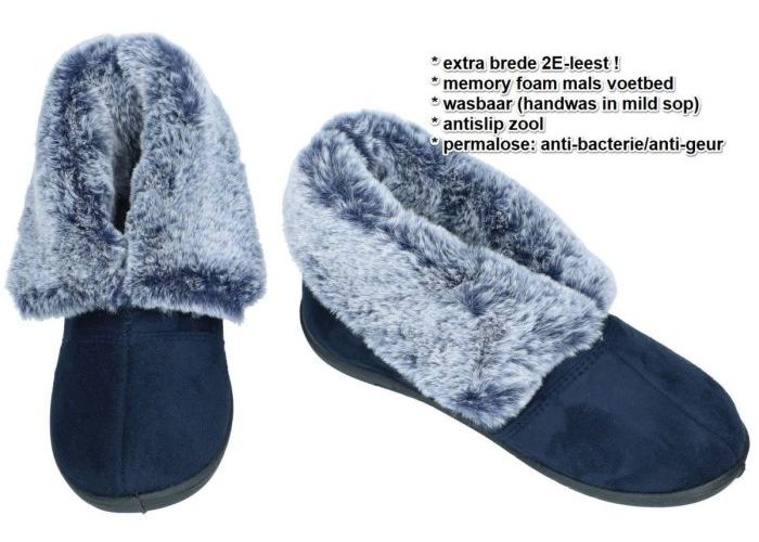 Padders ESME 4050/24 (2E) pantoffels blauw donker