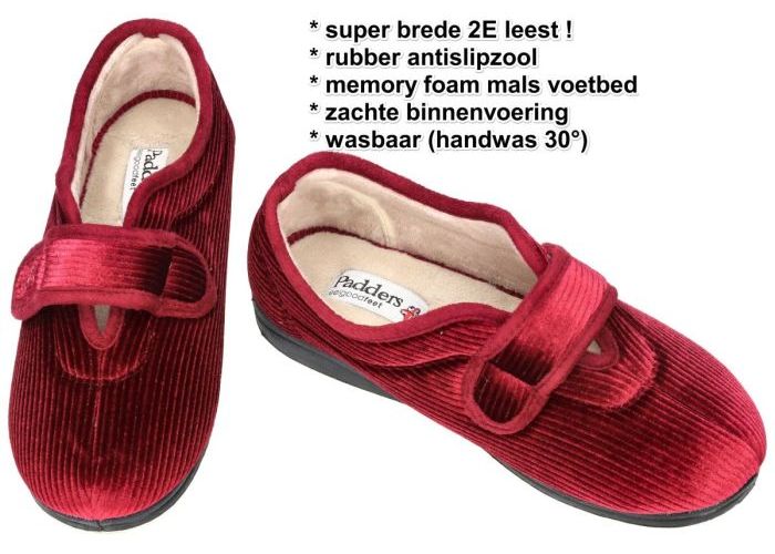 Padders CAMILLA 447/5197 pantoffels rood donker