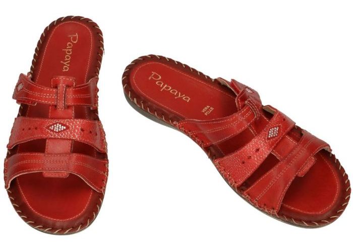 Papaya 331610 slippers & muiltjes rood