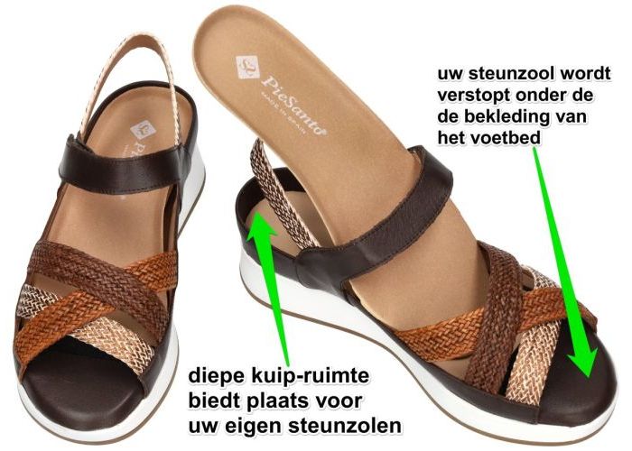 Piesanto 260425  734 - H - i sandalen bruin