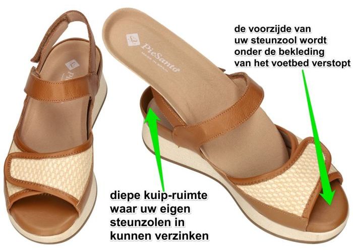 Piesanto 260402  704 - H - i sandalen cognac/caramel