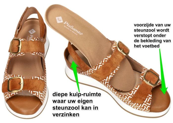 Piesanto 260427  734 - H - i sandalen cognac/caramel