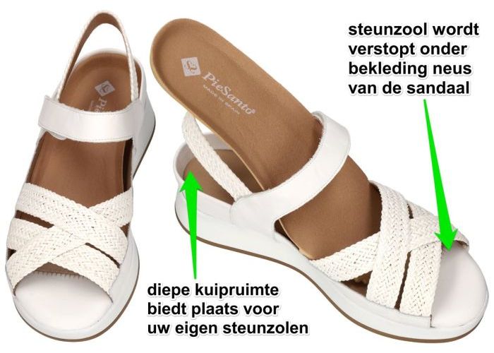 Piesanto 260425  734 - H - i sandalen wit