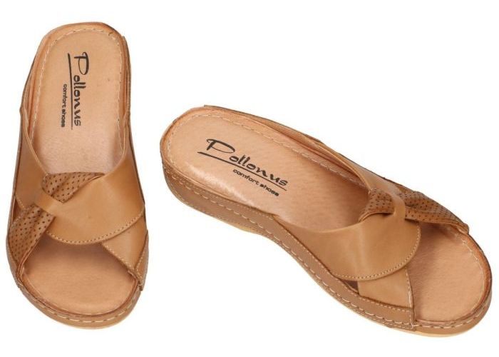 Pollonus Comfort Shoes 5-0687-27 KLAPEK DAMSKY slippers & muiltjes cognac/caramel