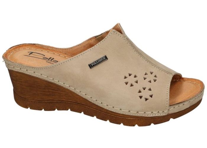 Damesschoenen Pollonus Comfort Shoes SLIPPERS & MUILTJES 5-0976-28 KLAPEK DAMSKI Taupe