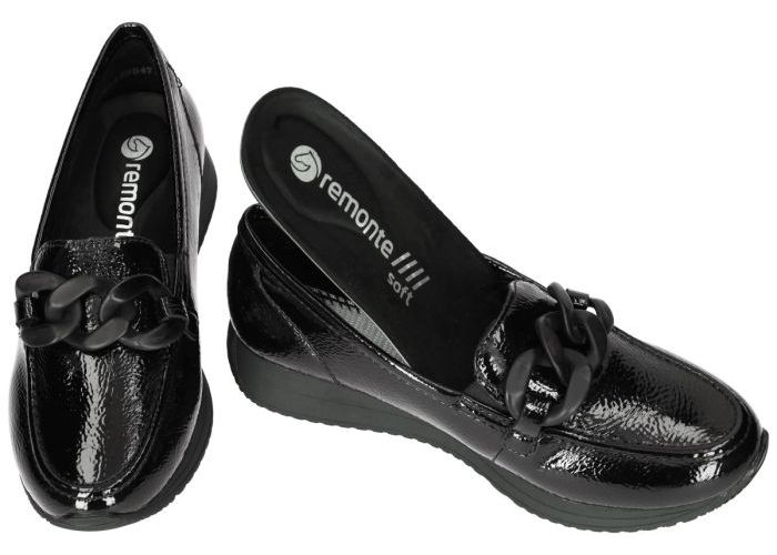 Remonte D0H10-00 ballerina's & mocassins zwart