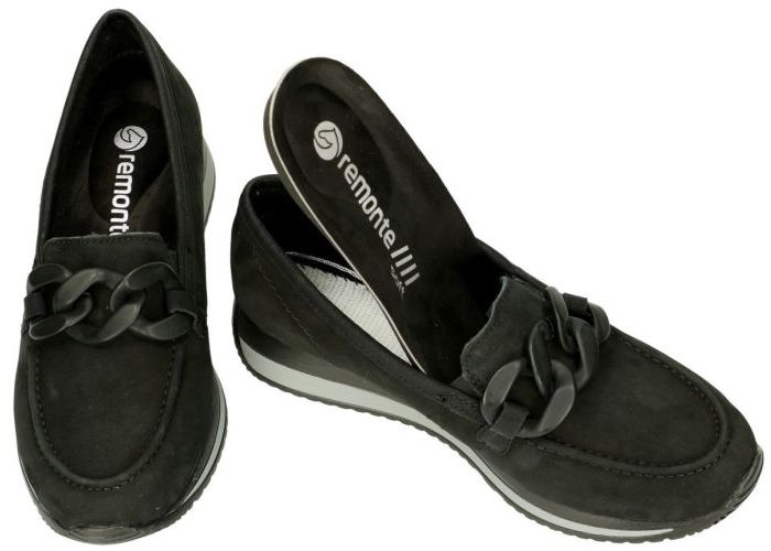 Remonte D0H10-01 ballerina's & mocassins zwart