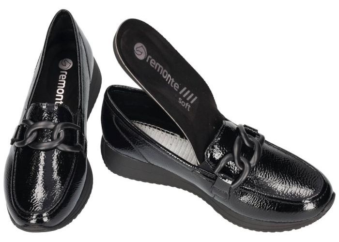 Remonte D0H15-02 ballerina's & mocassins zwart