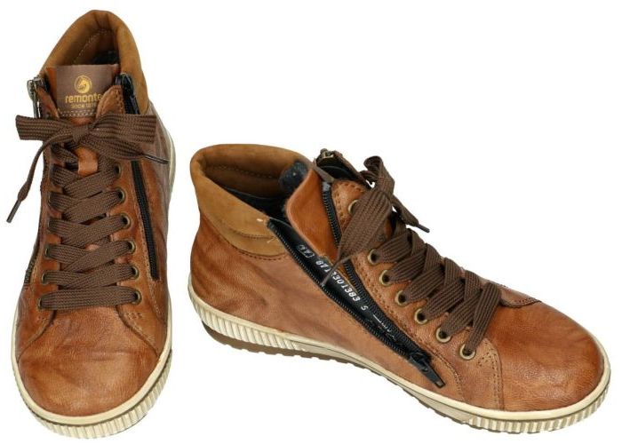 Remonte D0772-22  bottines cognac/caramel