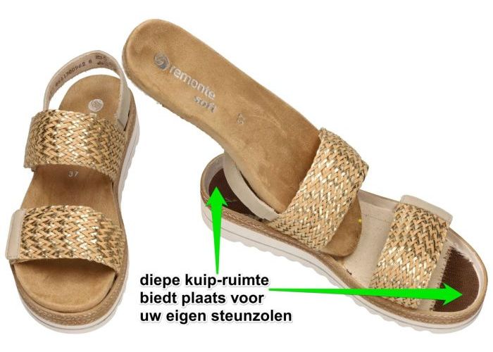 Remonte D0Q63-90 sandalen beige
