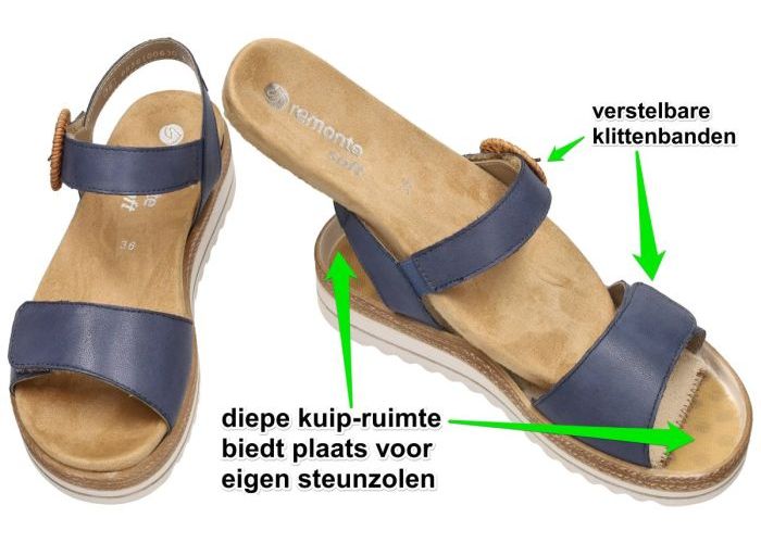 Remonte D0Q52-14 sandalen blauw