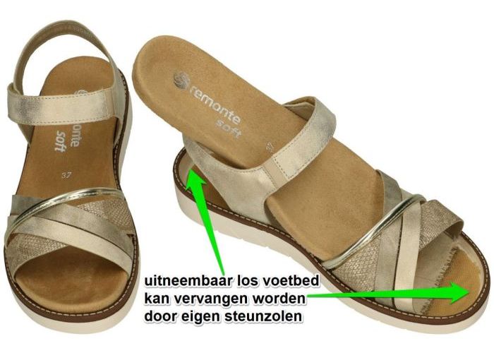 Remonte D2058-90 sandalen goud