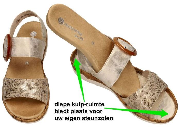 Remonte R6853-94 sandalen goud