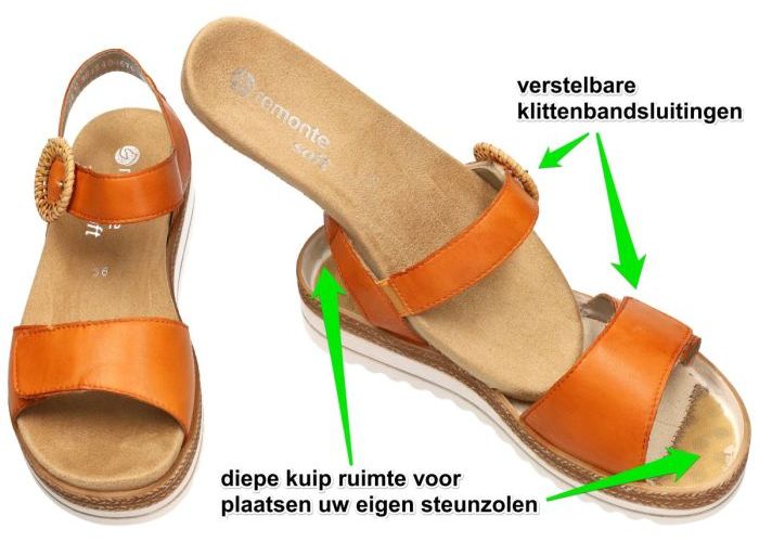 Remonte D0Q52-38 sandalen oranje