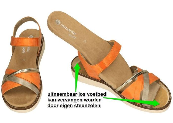 Remonte D2058-38 sandalen oranje