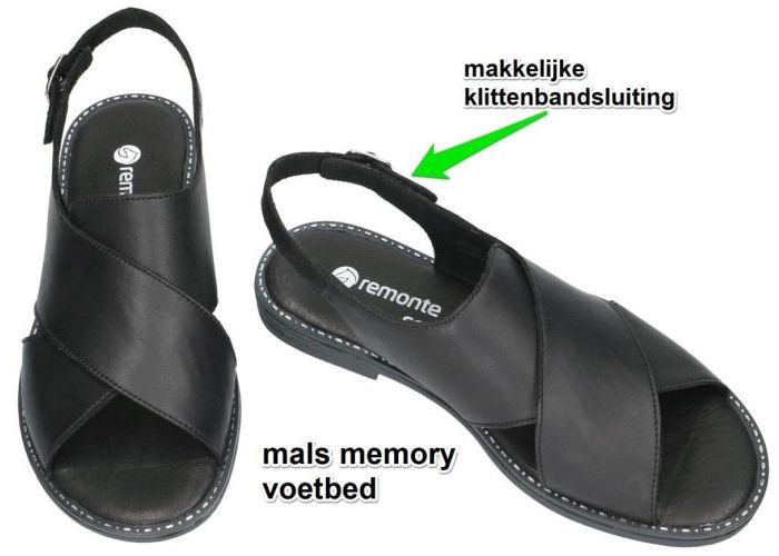 Remonte D3650-01 sandalen zwart