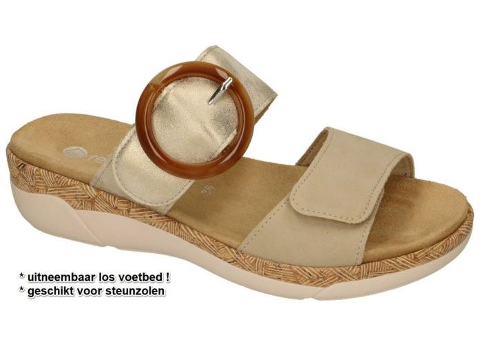 Remonte R6858-60 slippers & muiltjes beige