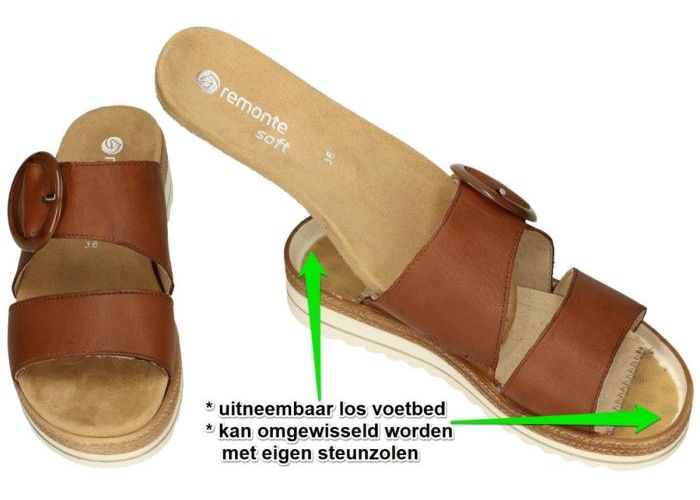 Remonte D0Q51-24 slippers & muiltjes bruin
