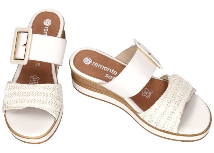 Remonte D6463-80 slippers & muiltjes wit