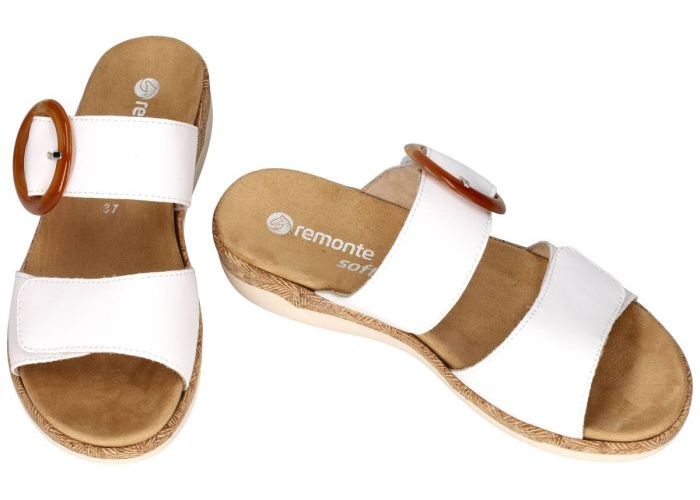 Remonte R6858-80 slippers & muiltjes wit