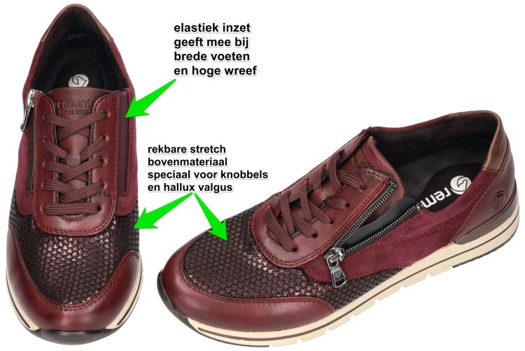 Remonte R6714-30 sneakers  bordeaux