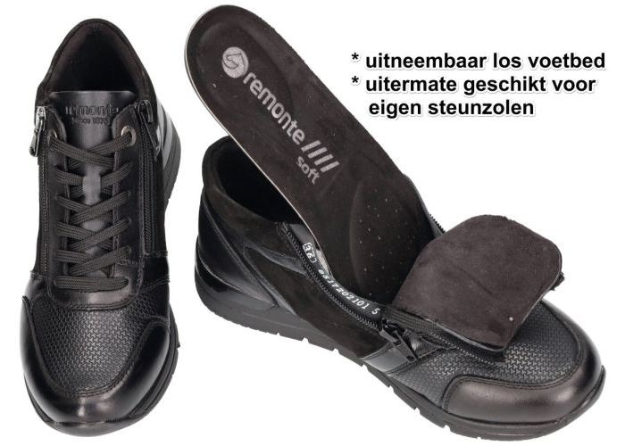 Remonte R6776-02 sneakers  zwart