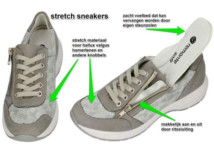 Remonte R8900-40  sneakers  grijs