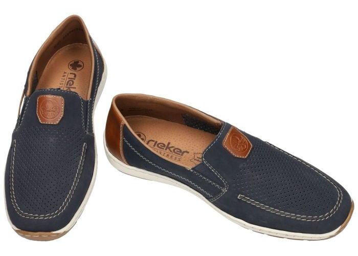 Rieker 08866-15 mocassins blauw donker