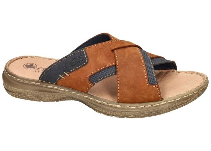 Herenschoenen Rieker PANTOFFELS & SLIPPERS 21493-22 Cognac/caramel