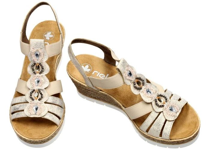 Rieker 619B2-60 sandalen beige