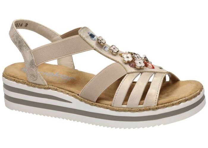 Damesschoenen Rieker SANDALEN V0245-60 Beige