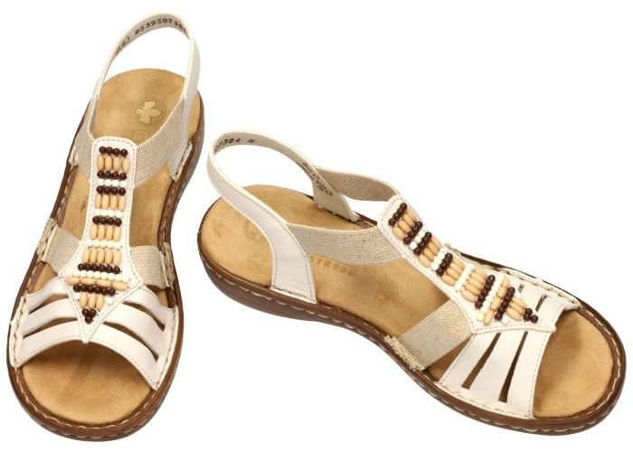 Rieker 60851-60 sandalen off-white-crÈme-ivoorkleur