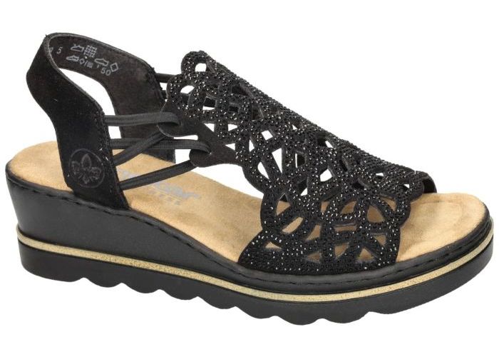 Damesschoenen Rieker SANDALEN 67465-00 Zwart