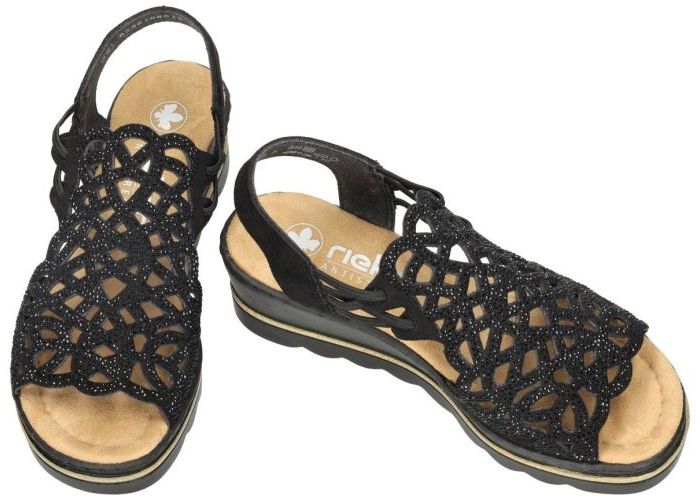 Rieker 67465-00 sandalen zwart