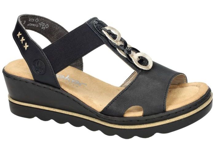 Damesschoenen Rieker SANDALEN 67498-00 Zwart