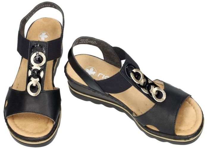 Rieker 67498-00 sandalen zwart