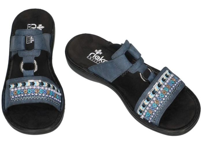 Rieker 608P6-14 slippers & muiltjes blauw