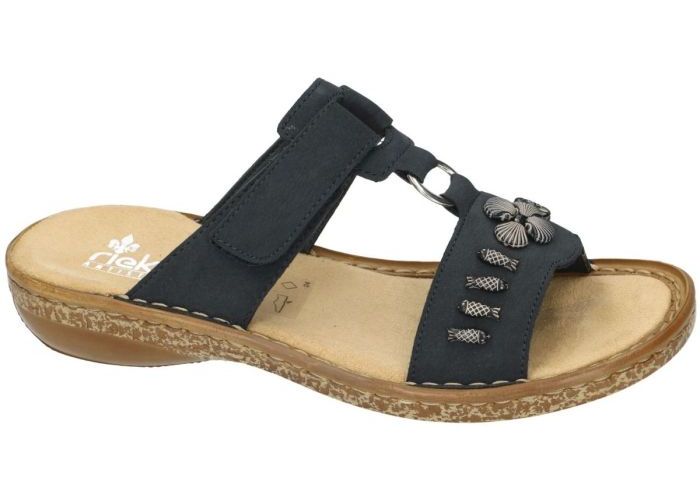 Damesschoenen Rieker SLIPPER - MUILTJE 62891-14 Blauw Donker