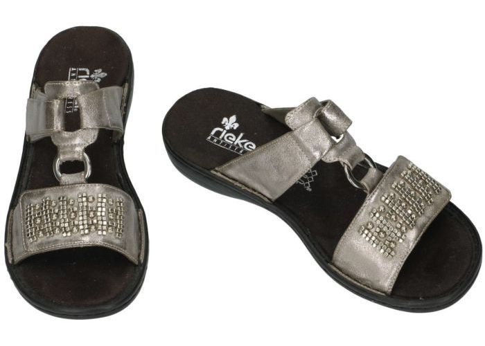 Rieker 608P4-40 slippers & muiltjes grijs  donker