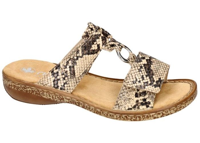 Damesschoenen Rieker SLIPPERS & MUILTJES 628P9-20 Beige