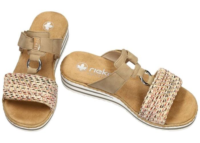 Rieker V06P9-60 slippers & muiltjes beige donker