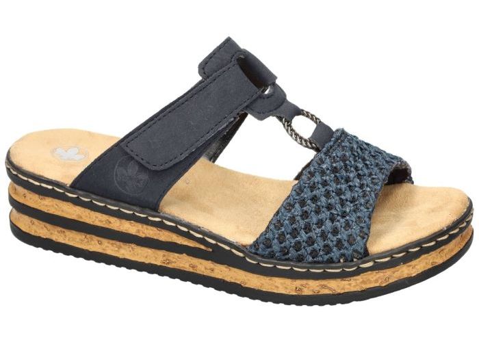 Damesschoenen Rieker SLIPPERS & MUILTJES 62943-14 Blauw Donker