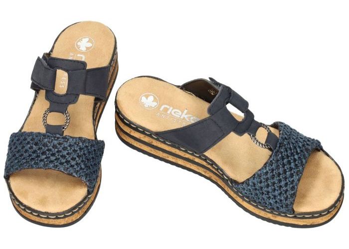 Rieker 62943-14 slippers & muiltjes blauw donker